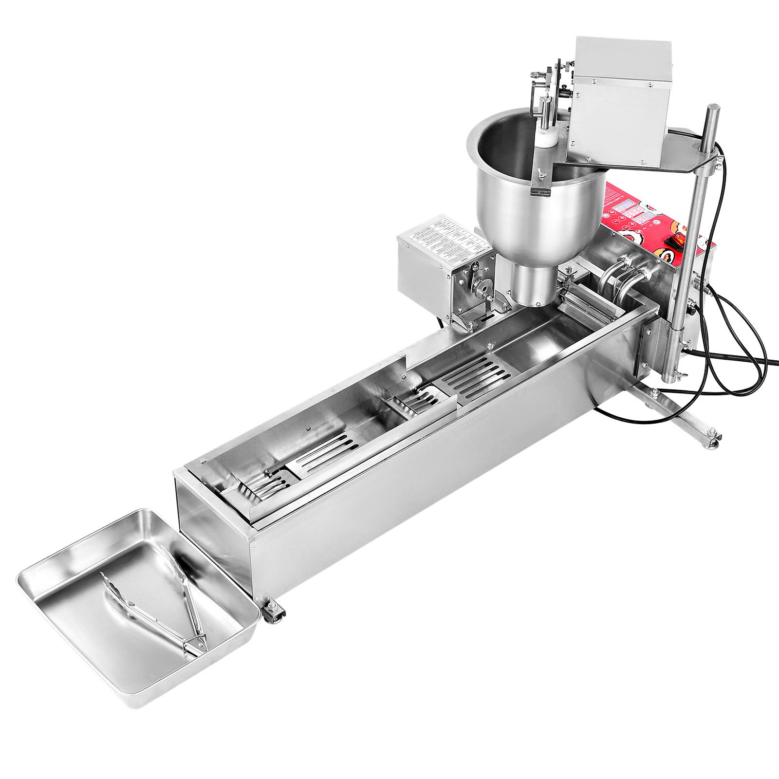 Professionelle Automatische Donutmaschine, 90 Stück/stunde, Elektrische Fritteuse Aus Edelstahl, 3 Formen, Automatische Zählung.