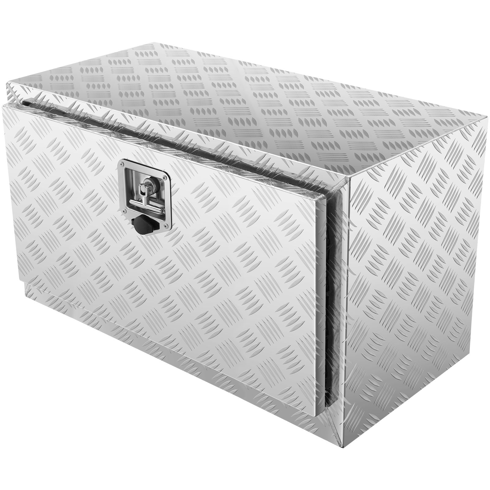Unterflur-staukasten Für Lkw, 760×355×405 Mm, Aus Robustem, Gerändeltem Aluminium, Mit Schloss Und Schlüsseln, Wasserdicht, T-griff, Für Pickup, Transporter Und Anhänger.