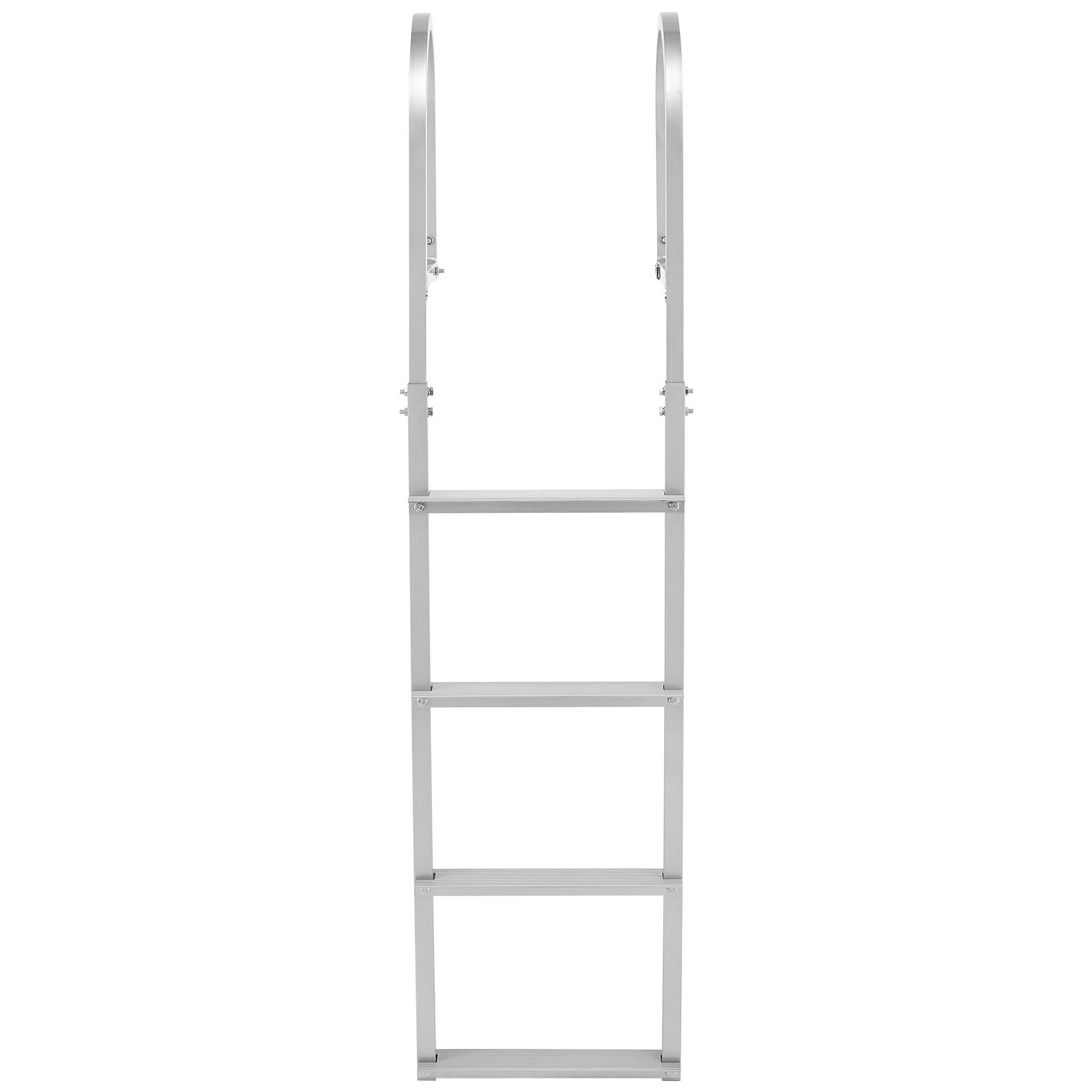 Abnehmbare 4-stufige Deckleiter, Aluminium, Rutschfest, Tragkraft 227 Kg, Schnellbefestigung, Für Boot, Pool, See.