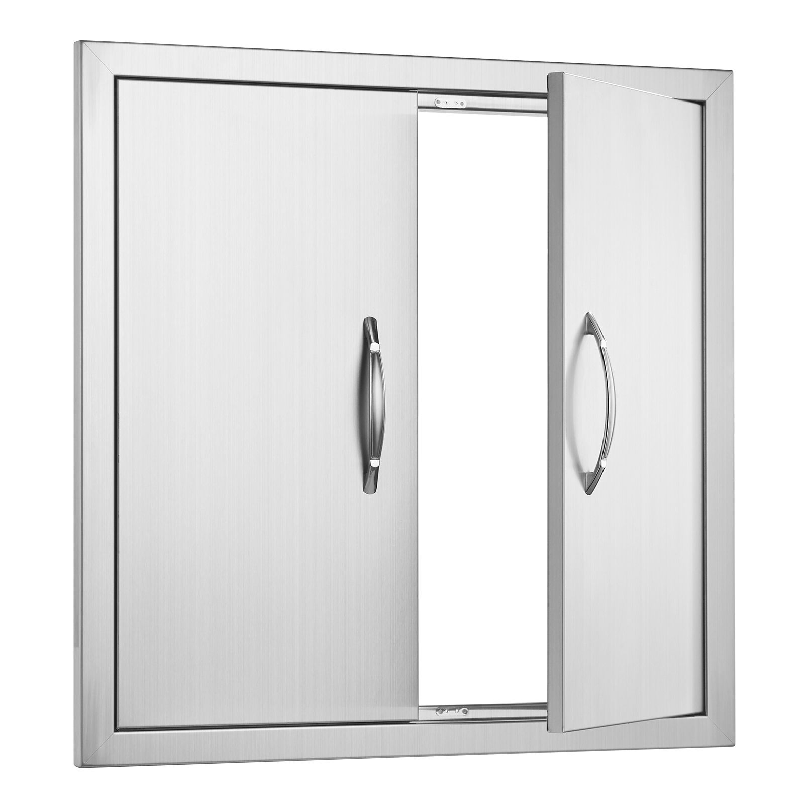 Doppeltür Für Grillgeräte, 610 X 610 Mm, Edelstahl, Flächenbündig, Mit Griffen Und Haken, Für Kücheninseln Und Grillstationen Im Außenbereich