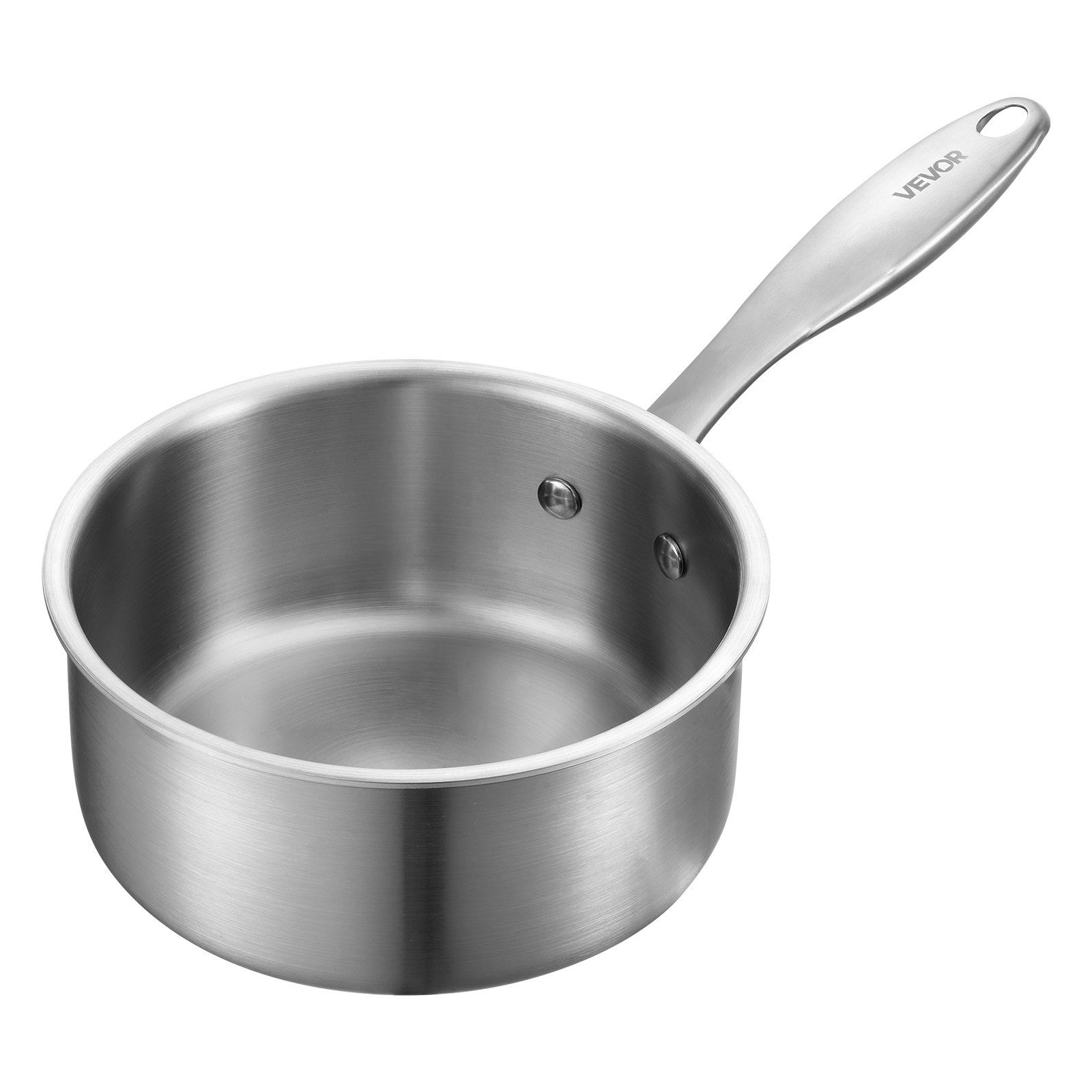 1,5-liter-edelstahltopf Mit Glasdeckel, Ergonomischem Griff, Antihaftbeschichtung, Ofen-, Spülmaschinen- Und Induktionsgeeignet.