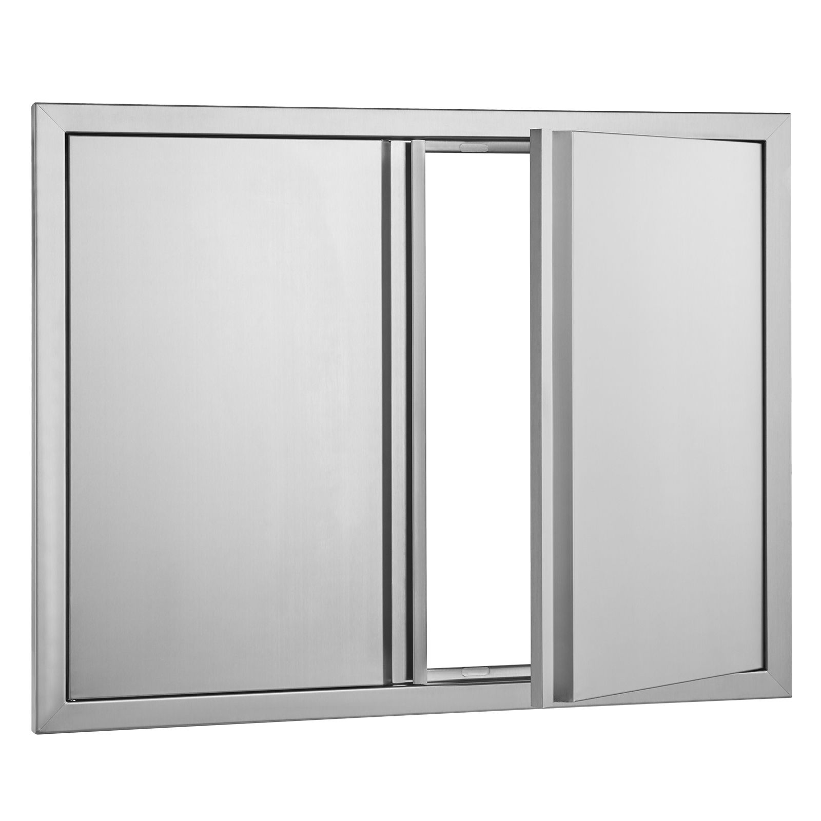 Zugangstür Für Grill 787x609 Mm, Doppelte Außentür Aus Edelstahl, Flächenbündig Montiert, Versenkte Griffe, Für Grillinsel Und Grillstation.