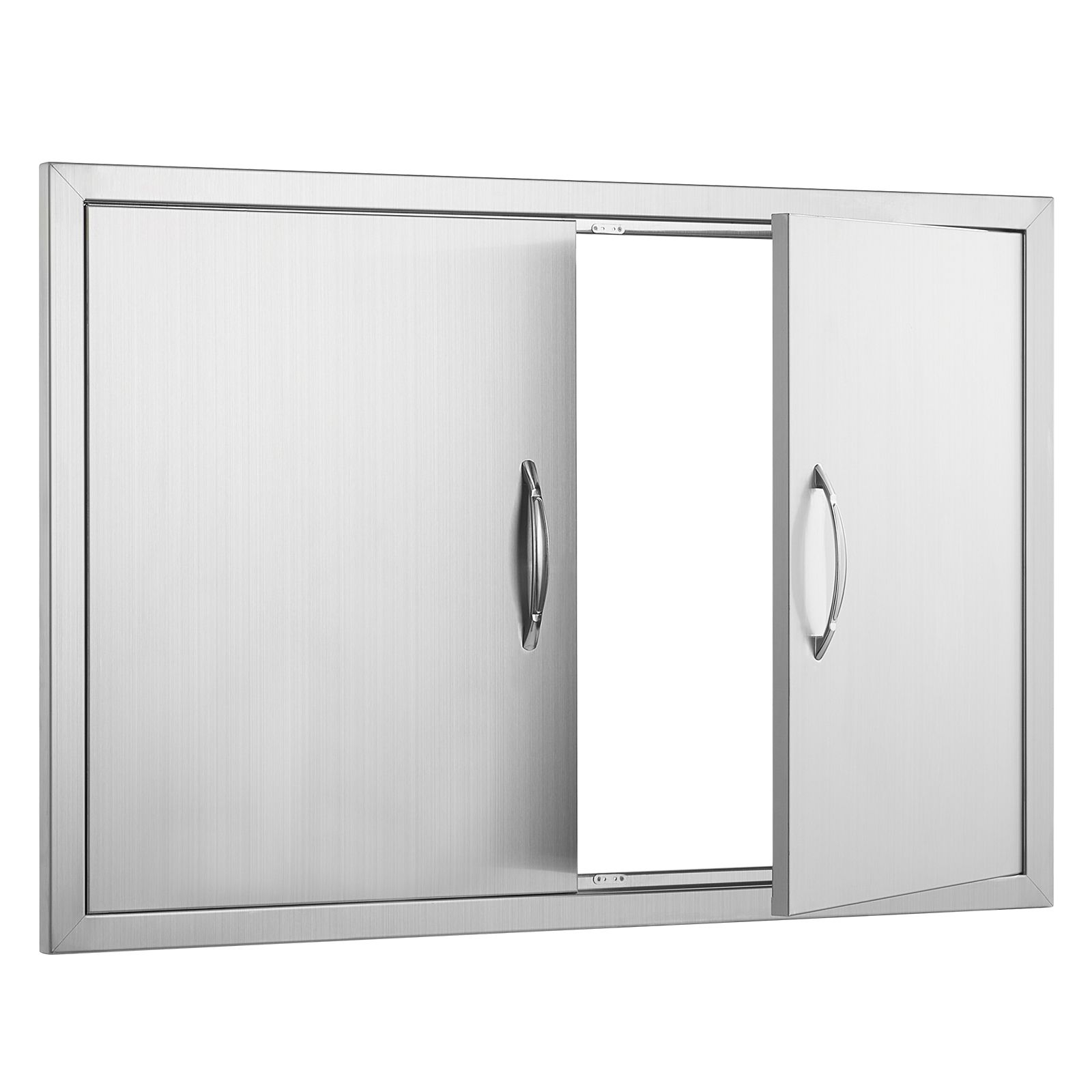 Zugangstür Für Grillplätze 889x610 Mm, Doppelte Außentür Aus Edelstahl, Flächenbündig, Griffe Inklusive, Für Grillinsel Und Außenküche.