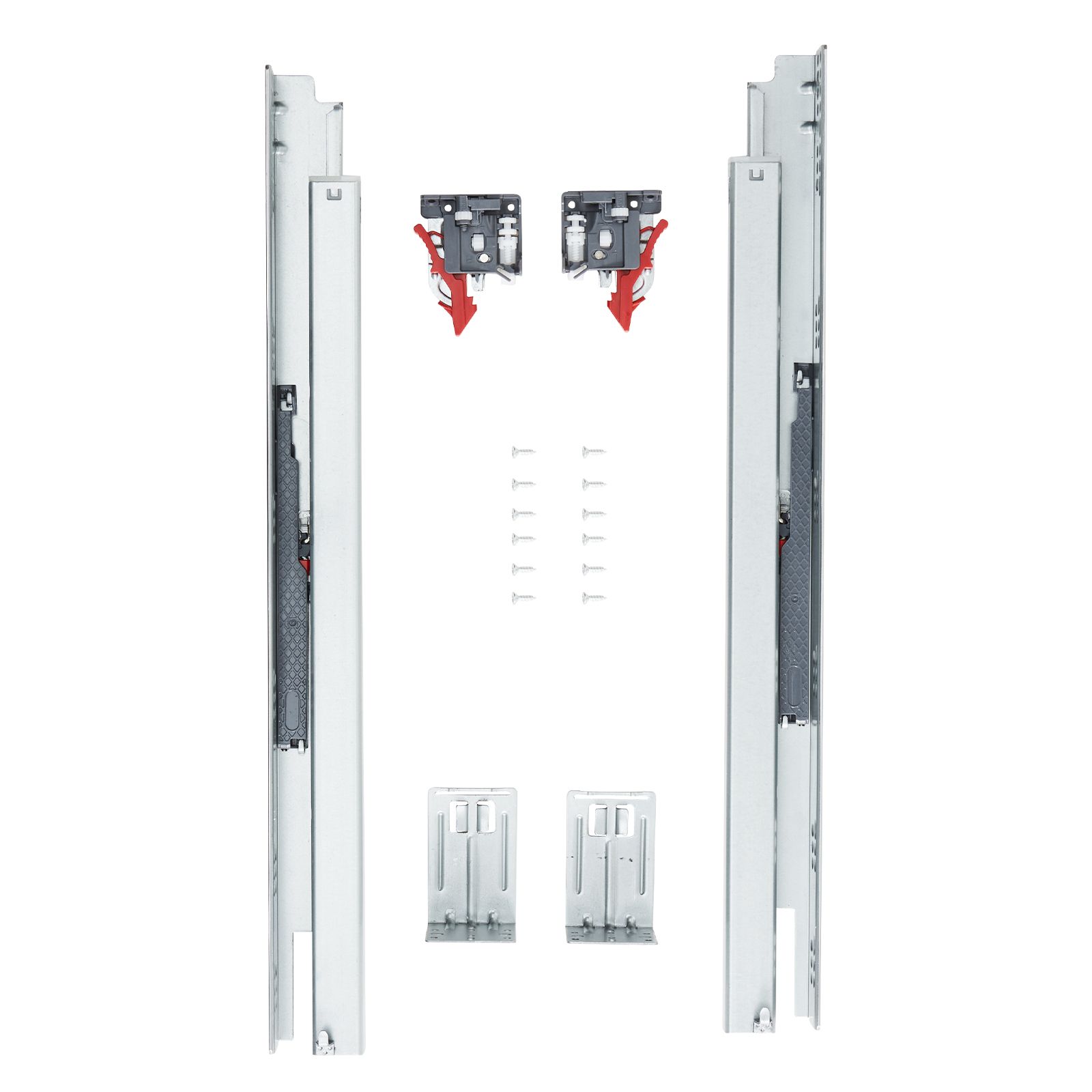 10 Paar Schubladenschienen (533,4 Mm), Seitliche Montage, Vollkugellager, Soft-close, Stahlschienen Mit Verriegelungsmechanismus, 45 Kg