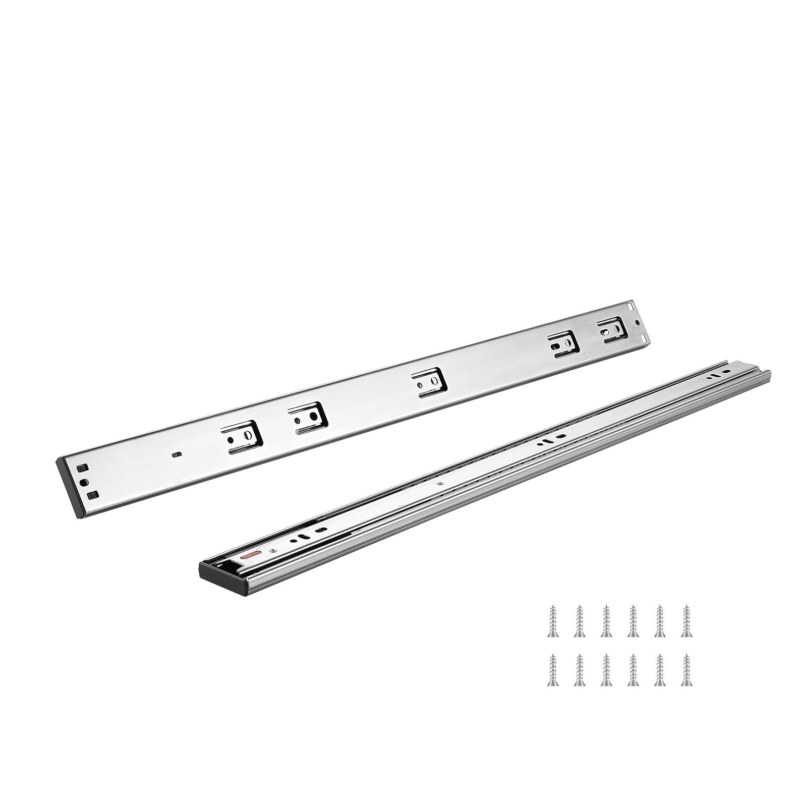 Schubladenschienen 10 Paare, 609,6 Mm, Seitliche Montage, Vollauszug, Hochbelastbarer Stahl, Sanftes Und Leises Schließen, Kugellagerführung, Tragfähigkeit 100 Lbs.