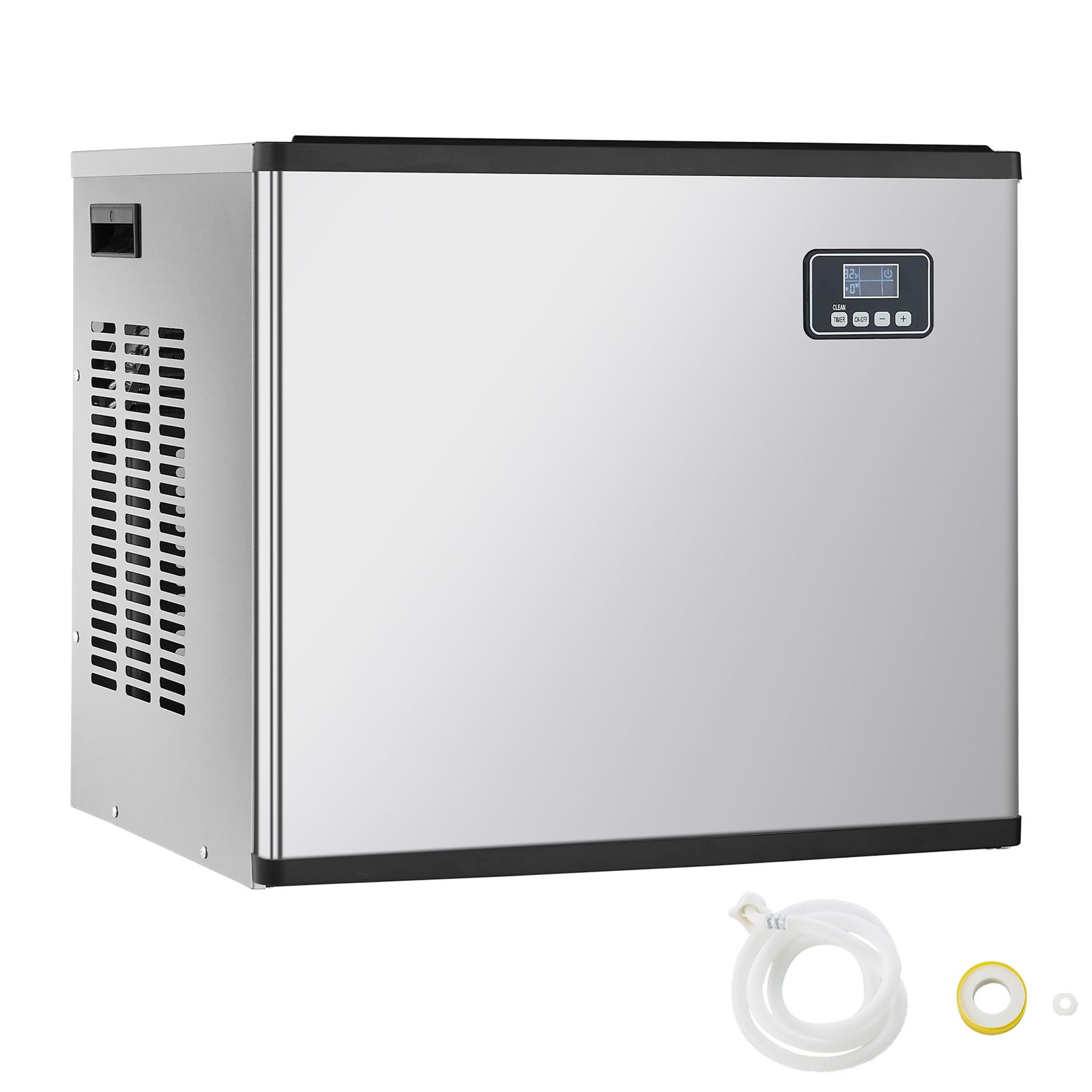 Gewerbliche Eismaschine - Nur Der Eiskopf, 181,4 Kg/tag, Edelstahl, Selbstreinigend, Programmierbar, Einstellbare Eisdicke, Ideal Für Restaurants, Bars, Cafés Und Hotels.