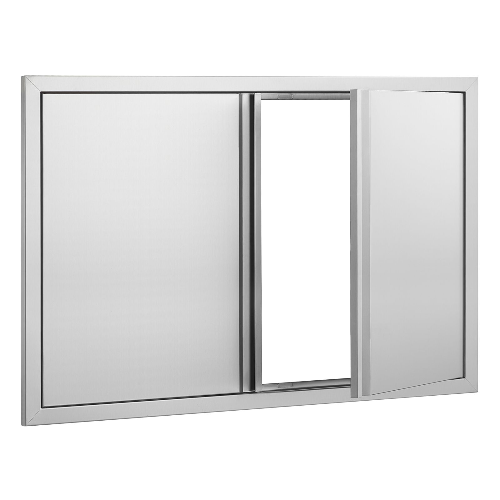 Zugangstür Für Grillgeräte 914x610 Mm, Edelstahl, Eingelassen, Mit Eingelassenen Griffen, Für Grillinsel Und Grillstation, Vertikale Wandmontage.