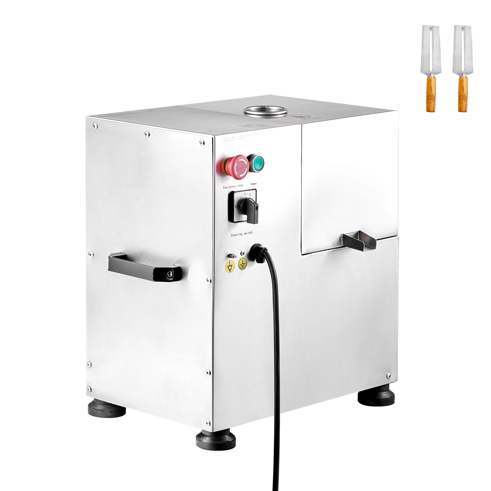 Elektrischer Zuckerrohrentsafter (800 W), 300 Kg/h Leistung, 4 Edelstahlwalzen, Zuckerrohrpresse Für Den Hausgebrauch Und Den Professionellen Einsatz