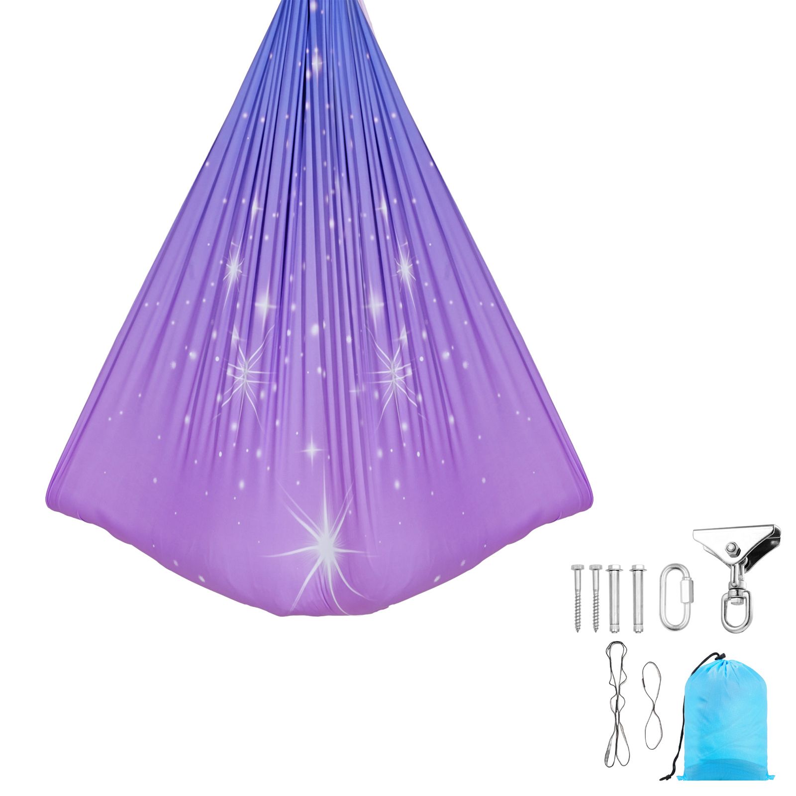 Doppellagige Sensorische Schaukel, Sensorische Hängematte Für Drinnen Und Draußen Mit 360°-drehgelenk, O-schlinge, Tragkraft Bis Zu 136 Kg, Verstellbares Aerial Yoga, Für Kinder.