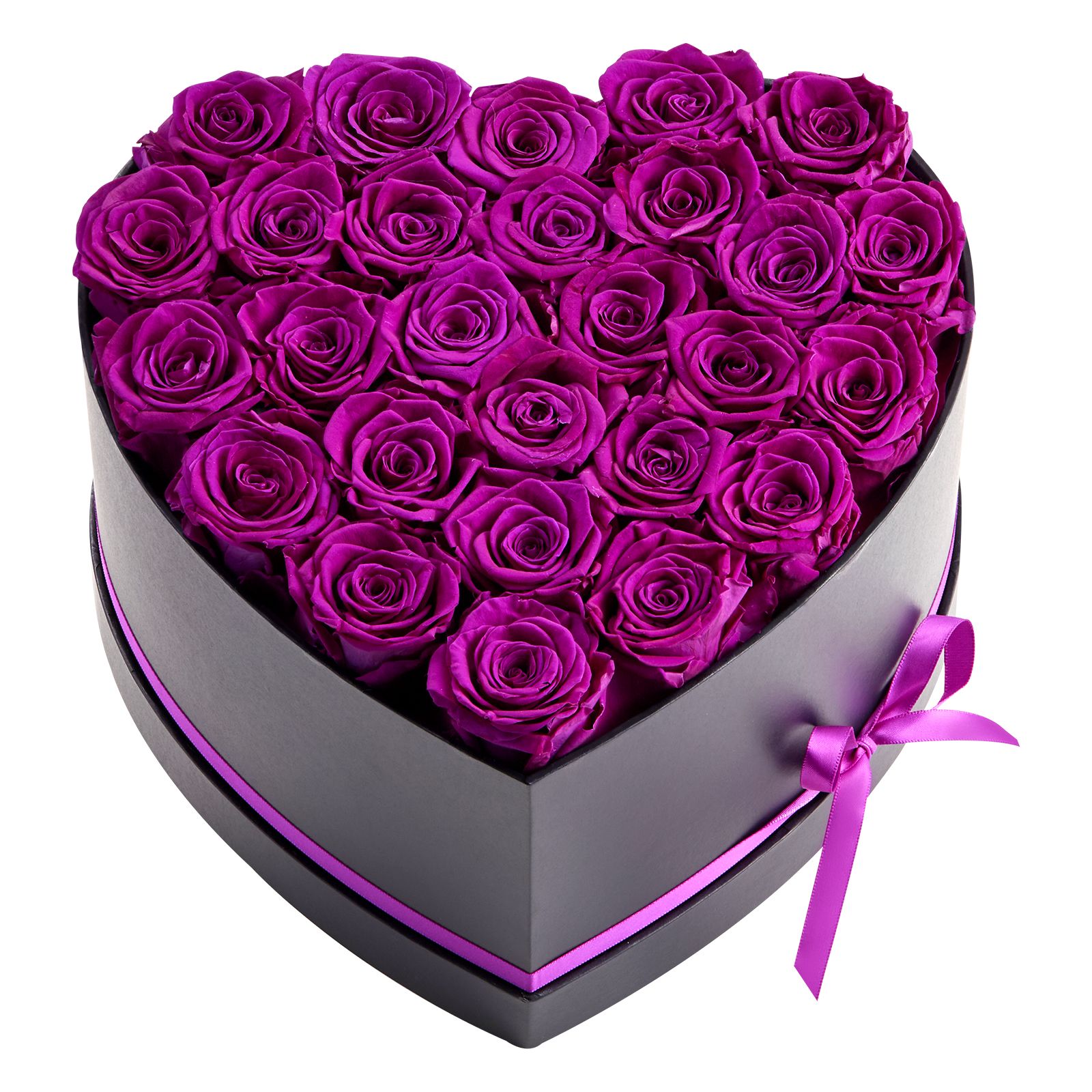 Geschenkbox Mit Konservierten Rosenherzen, 27 Unvergängliche Blumen Für Frauen, Geburtstag, Valentinstag, Hochzeitsgeschenk, Violett