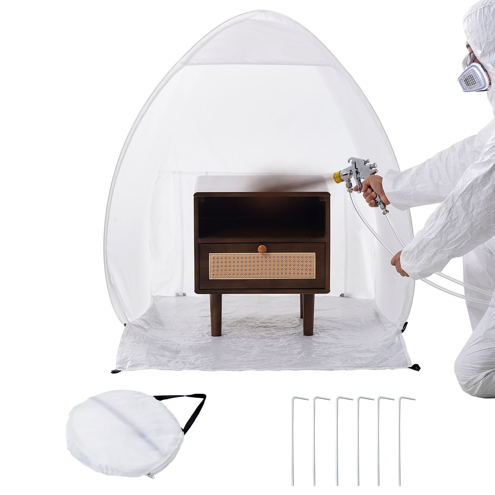 Tragbares Farbspritzzelt 101,6 X 88,9 X 101,6 Cm Pop-up