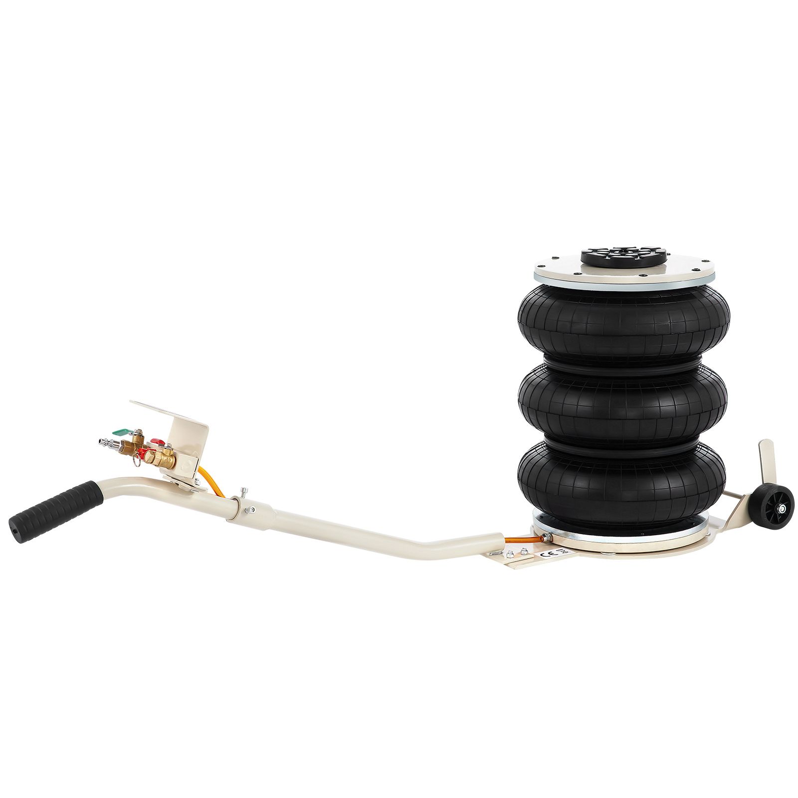 5-tonnen-druckluftheber, Dreifache Luftpolsterung, Hubhöhe 16,5-40,6 Cm, Tragfähigkeit 4999,9 Kg, Ultraschnelles Anheben.