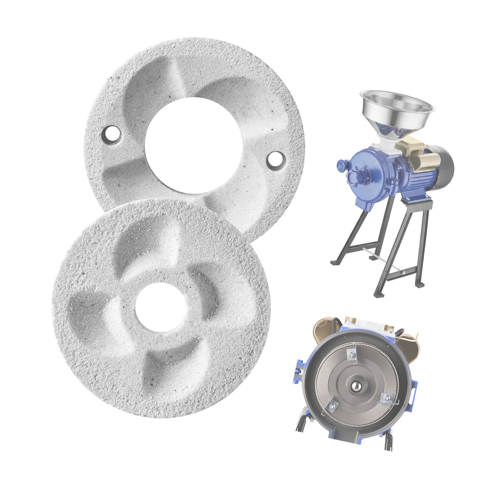 2-teilige Mahlscheiben Für Elektrische Getreidemühlen, Trockene Und Nasse Marmormahlscheiben, Kompatible Ersatzscheiben Gm-002.