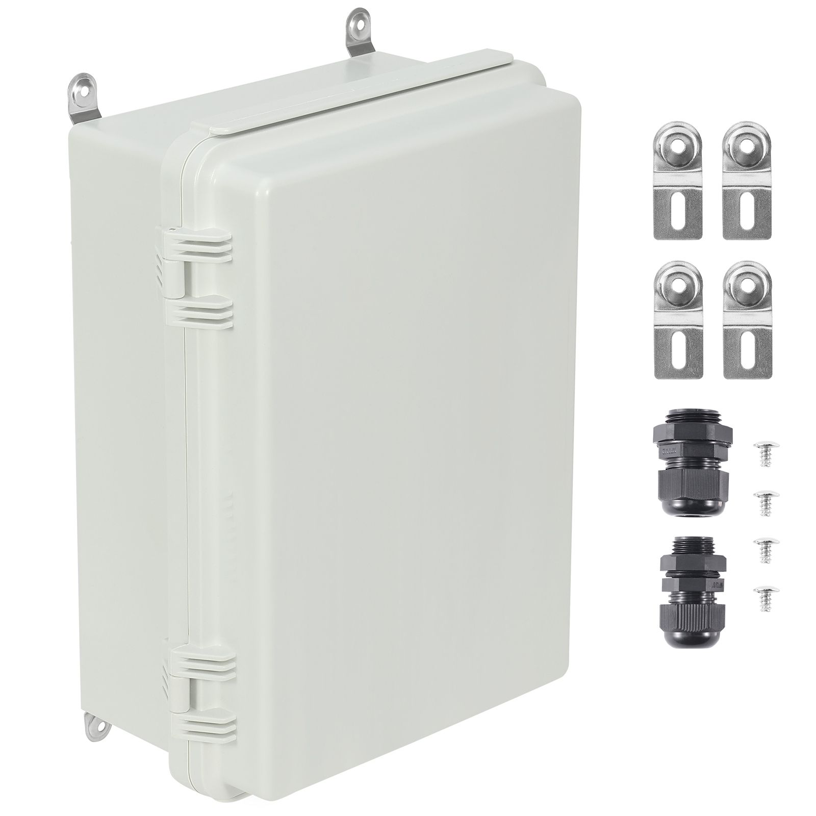 Elektrischer Außenanschlusskasten, 300 X 200 X 180 Mm, Abs-gehäuse Mit Klappdeckel Und Edelstahlverschluss, Ip67 Wasserdicht Für Elektrische Außenprojekte.