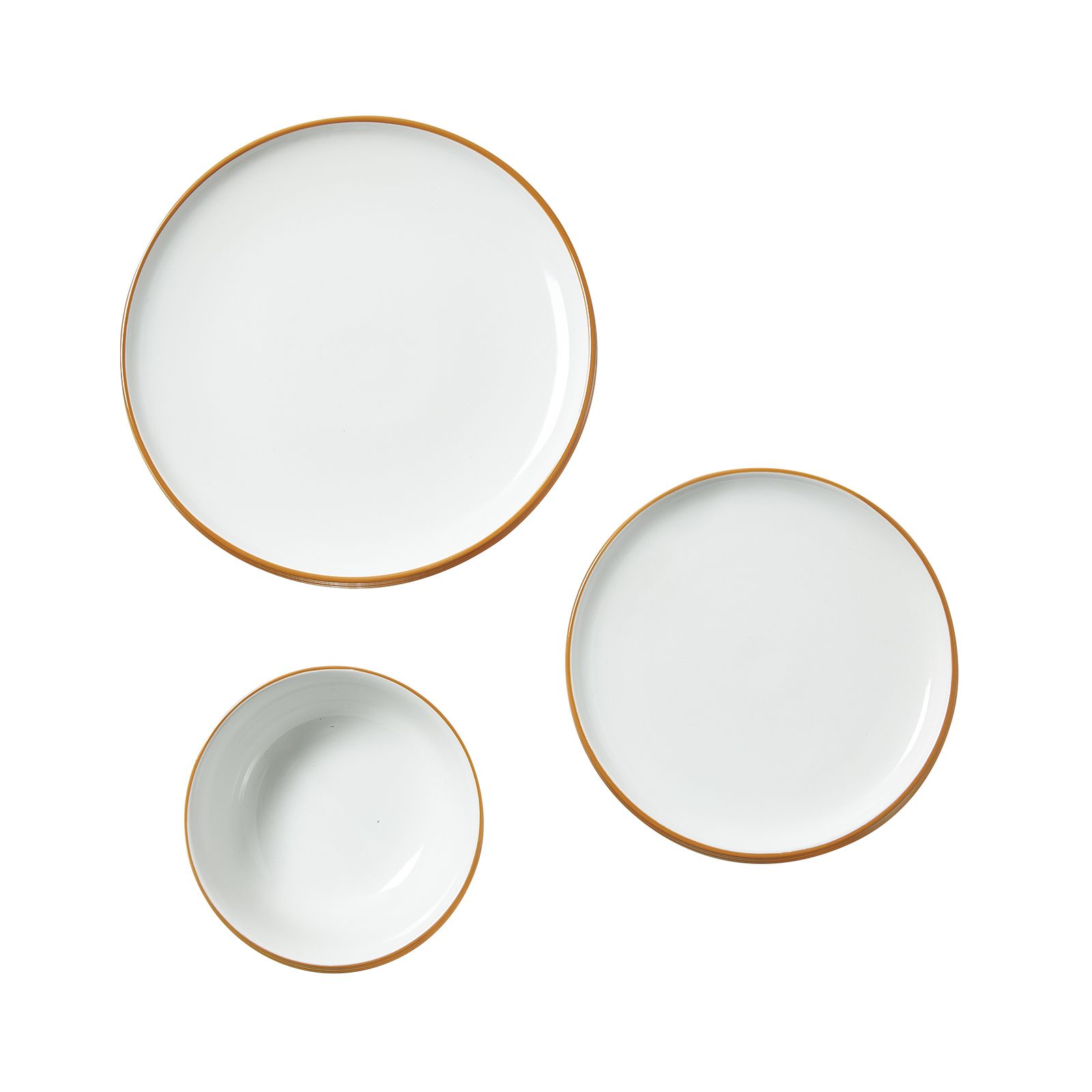 Essgeschirr-set Für 6 Personen, Runde Teller Und Schüsseln, Kratzfeste Keramik, Spülmaschinen- Und Mikrowellengeeignet, Ideal Für Desserts, Salate, Suppen Und Pasta, Weiß.