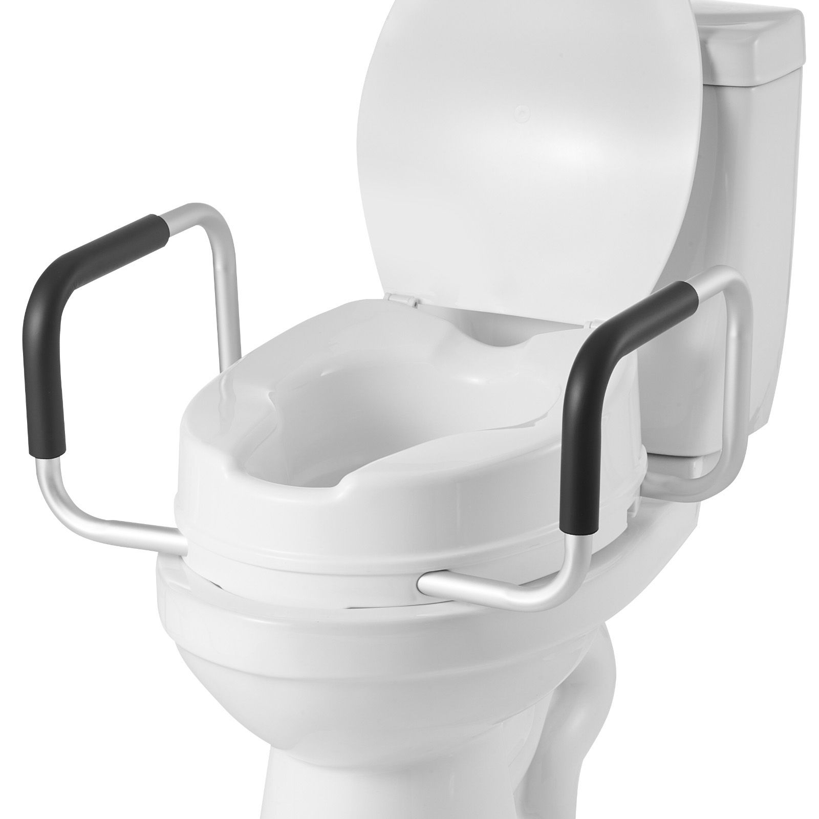 Toilettensitzlift Mit Armlehnen, Tragkraft 136,1 Kg, Hubhöhe 101,6 Mm, Für Senioren Und Personen Mit Eingeschränkter Mobilität.