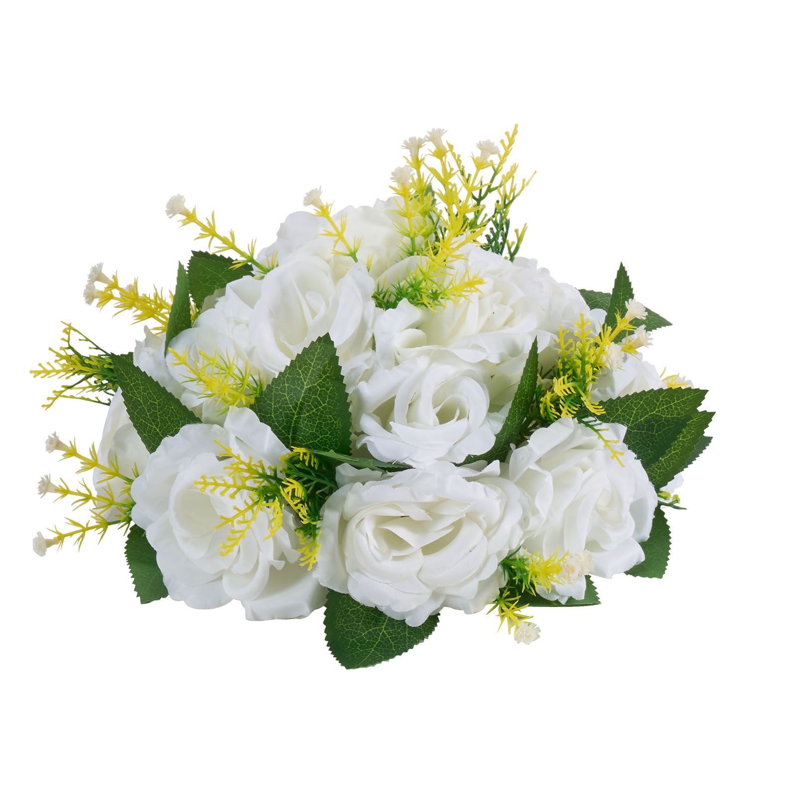 Strauß Aus 10 Künstlichen Blumenkugeln, 240 Mm, Tischdekoration Für Hochzeiten, Heimdekoration, Weiß