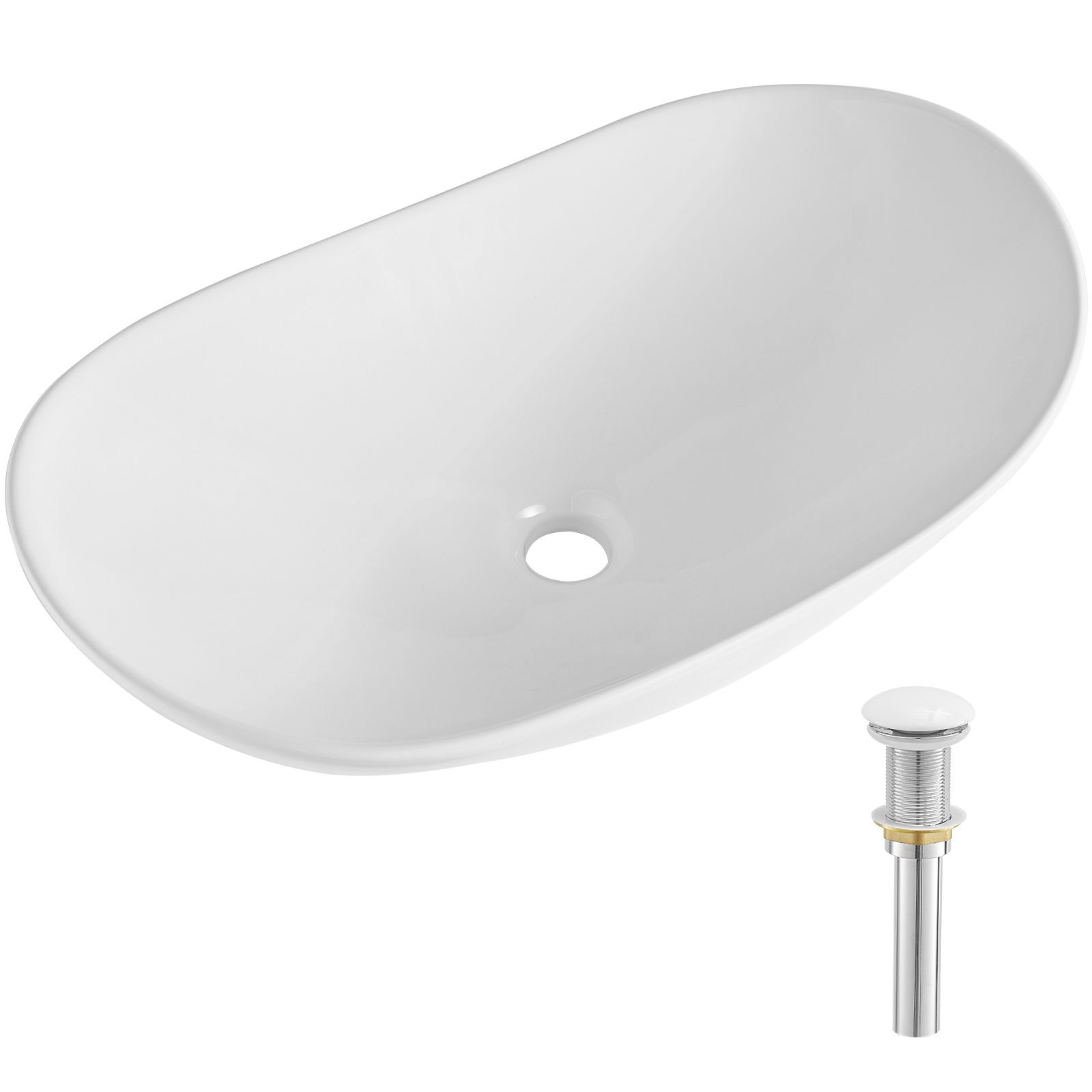 Ovales Aufsatzwaschbecken Aus Weißer Keramik, 23,3 X 14,2 Cm, Modernes Design, Ideal Für Badezimmer, Hotel, Wc, Wohnmobil.