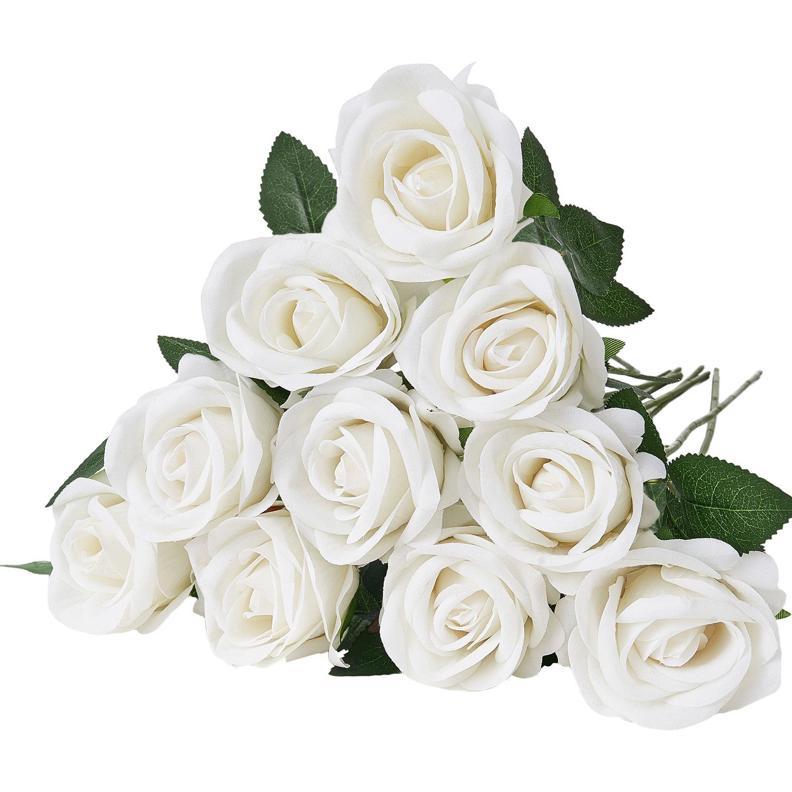 Künstliche Weiße Blumen, 120 Realistische Schaumrosen Mit Stielen, Für Diy-hochzeitssträuße, Tischdekorationen, Tischgestecke Und Partys.
