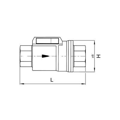 Koaxialventil pneumatisch, doppeltwirkend, NC, Messing vernickelt, FKM, Rp 1