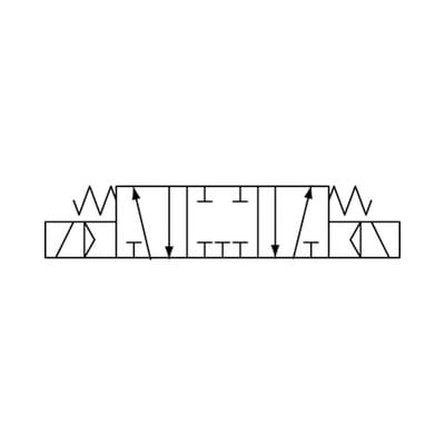 5/3-Wegeventil elektropneumatisch »4V« Mitte geschlossen, M5, 230 V, 50 Hz