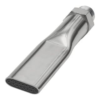 Lärmarme Flachdüse, G 1/4" A, Messing vernickelt, Düsenbreite 21,0mm