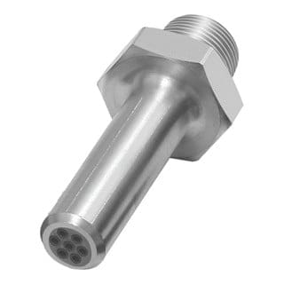 Lärmarme Runddüse, 1/2 - 27 UNS, Aluminium, Düsen-Außen-ø 10mm