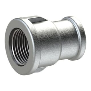 Muffe 240, I/I, Rp 1/2", Rp 3/8", Temperguss schwarz feuerverzinkt