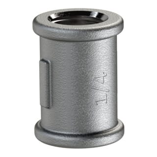 Muffe 270, Rp 1/4" I, Rp 1/4" I, Temperguss schwarz