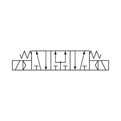 5/3-Wegeventil elektropneumatisch »4V« Mitte belüftet, M5, 24 V DC