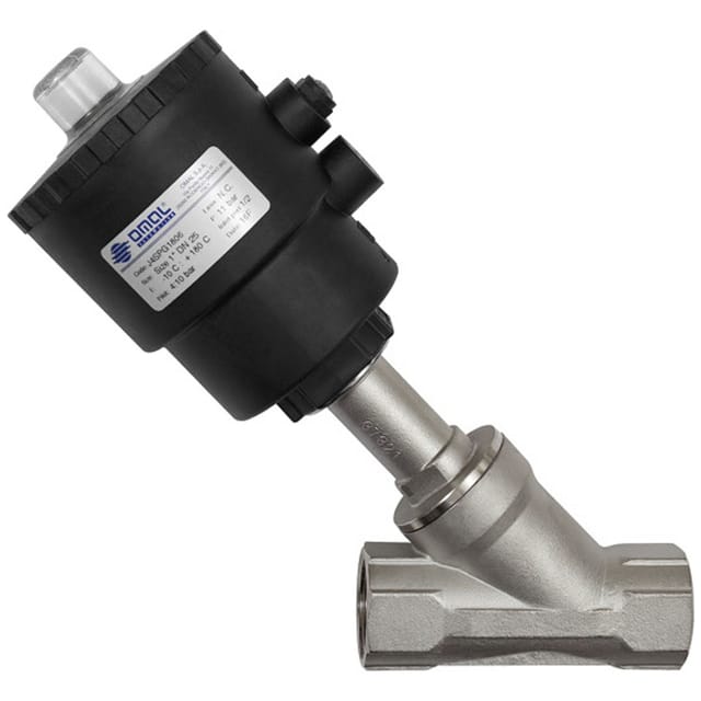 Schrägsitzventil ohne NAMUR-Schnittstelle, Edelstahl, G 3/4", max. 10 bar