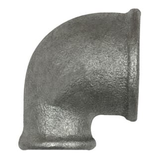 Winkel 90, 90°, I/I, reduzierend Rp 1/2", Rp 3/8", Temperguss verzinkt