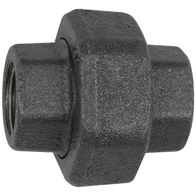 Verschraubung 330, flachdichtend, Rp 1.1/2", Rp 1.1/2",Temperguss schwarz
