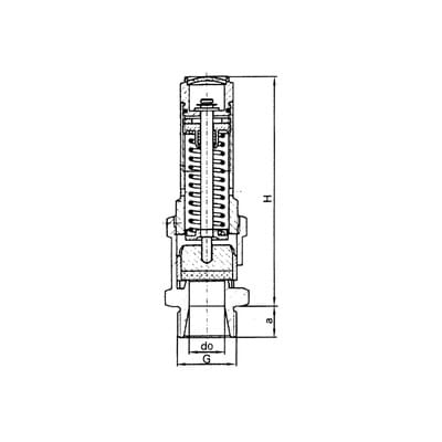 Sicherheitsventil, Messing, G 3/4", Ansprechdruck 13 bar