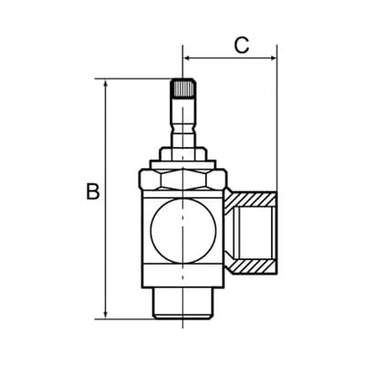 Drosselrückschlagventil, Abluftdrosselung (C), G 1/2" I, G 1/2" A