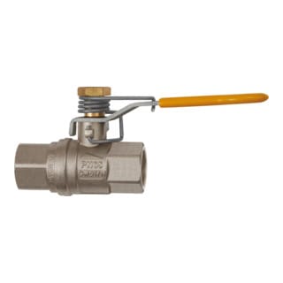Sicherheitskugelhahn, Federrückstellung, Messing vernickelt, Rp 3/8", DN 10