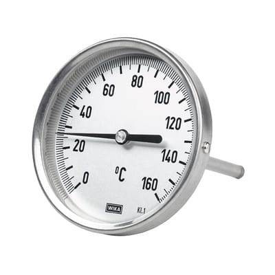 Bimetallthermometer, G 1/2" hinten, Tauchschaftlänge 63mm, ø100, 0°C bis 200°C