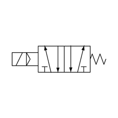 5/2-Wegeventil elektropneumatisch »4V« monostabil, G 1/8", 230V 50Hz 750l/min