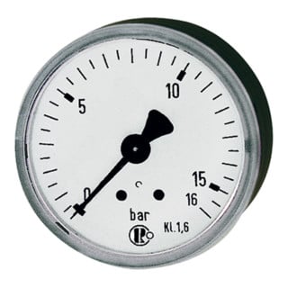 Standardmanometer, Kunststoffgehäuse, G 1/4" hinten zentrisch, 0-2,5 bar, Ø 63