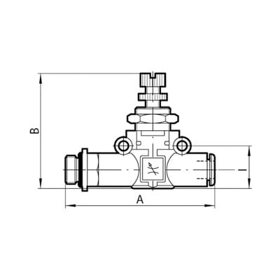 Drosselventil beidseitig, Gewinde-Schlauch, G 1/8", Schlauch-Ø 8