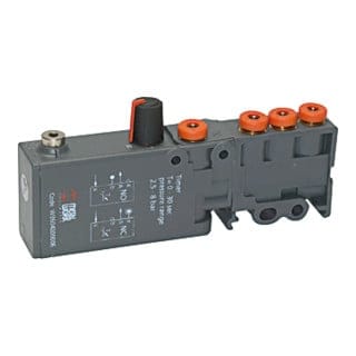 Pneumatik Logikelement, Timer, Alu anodisiert / Technopolymer
