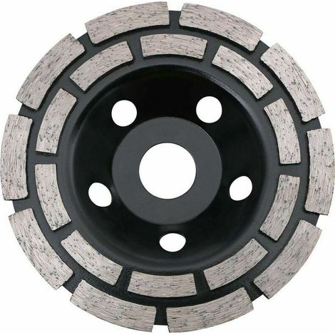Ahlsen Disque Diamant, Diamant De Meulage De Béton 125 X 22,23 Mm Double Rangée, Disque Diamant Universel Pour Meuler Le Béton, La Pierre, La Chape De Granit, La Maçonnerie, Tout Usage