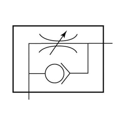 Drosselrückschlagventil, in Blockform, Edelstahl 1.4404, G 1/4