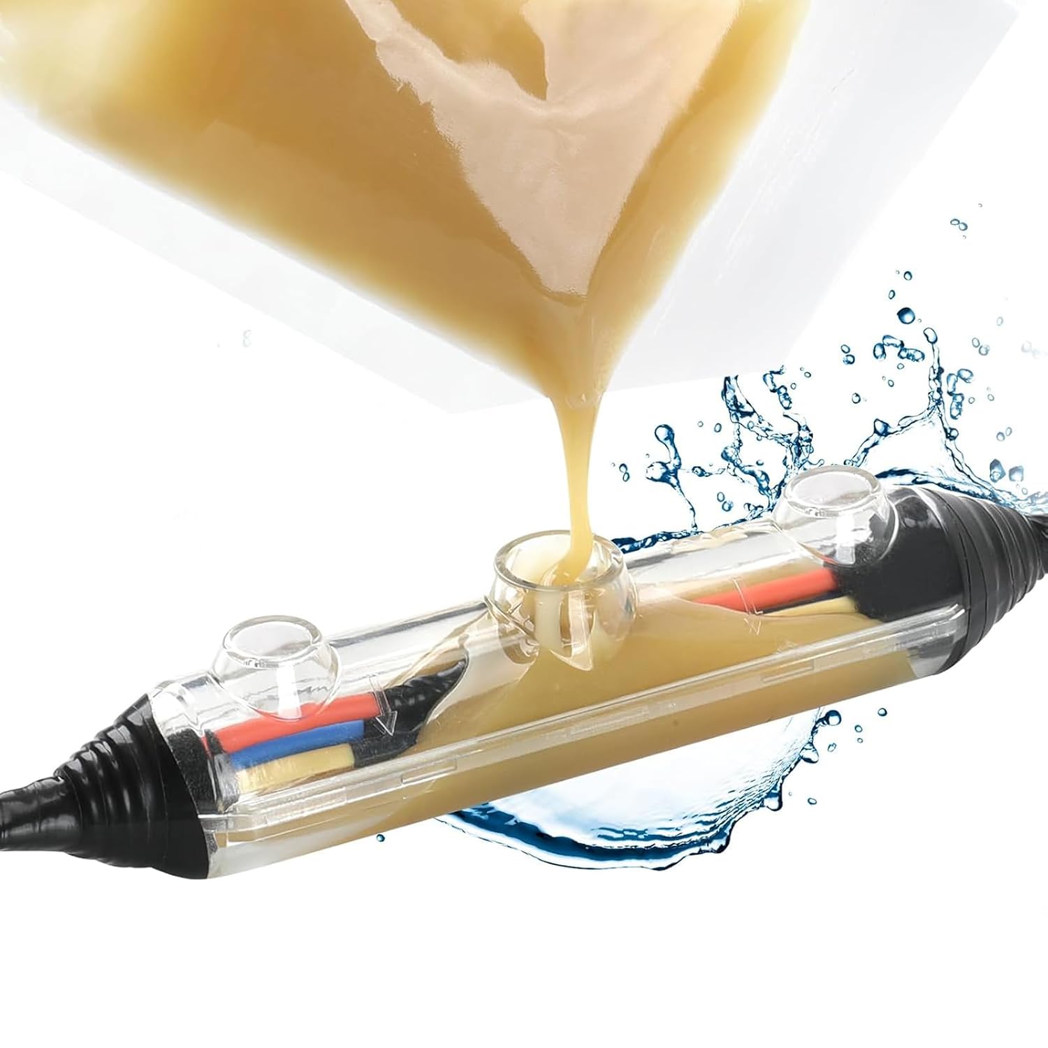 Ip68 Wasserdichte Abzweigdose Für Niederspannungskabel 1 Kv – Hochfeste Harzverbindung – Außenanschluss Im Feuchtbereich – Maße 150x30x35 Mm