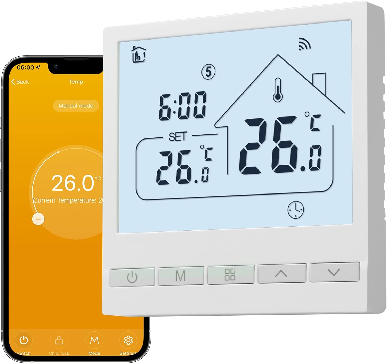 Amxcnoy Wifi Thermostat Smart Tuya Für Gasheizung – Kompatibel Mit Alexa & Google Home 3a