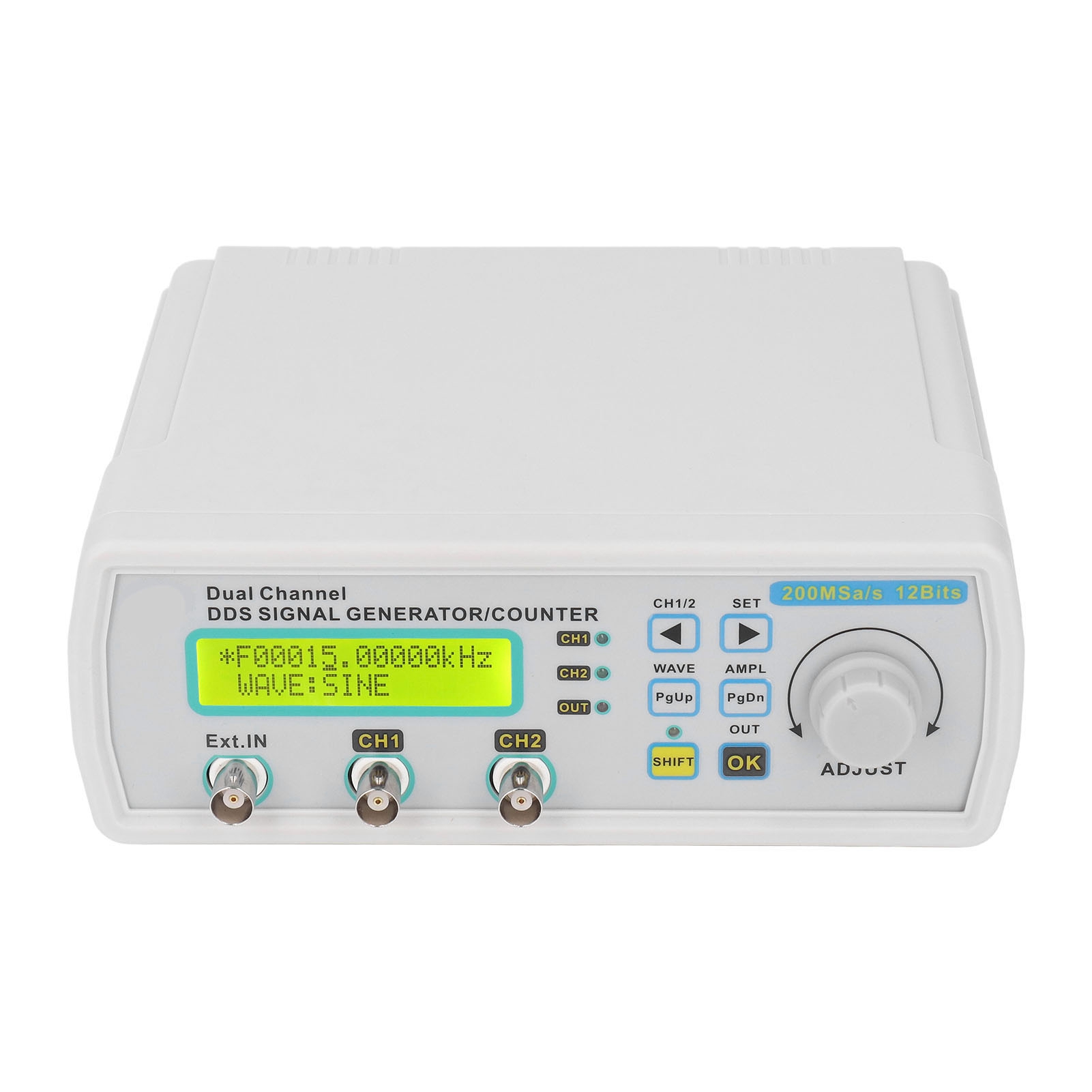 Zweikanaliger 20-mhz-5-v-dc-dds-signalgenerator, Beliebige Wellenform, Frequenzzähler, 100–240-v-eu-stecker