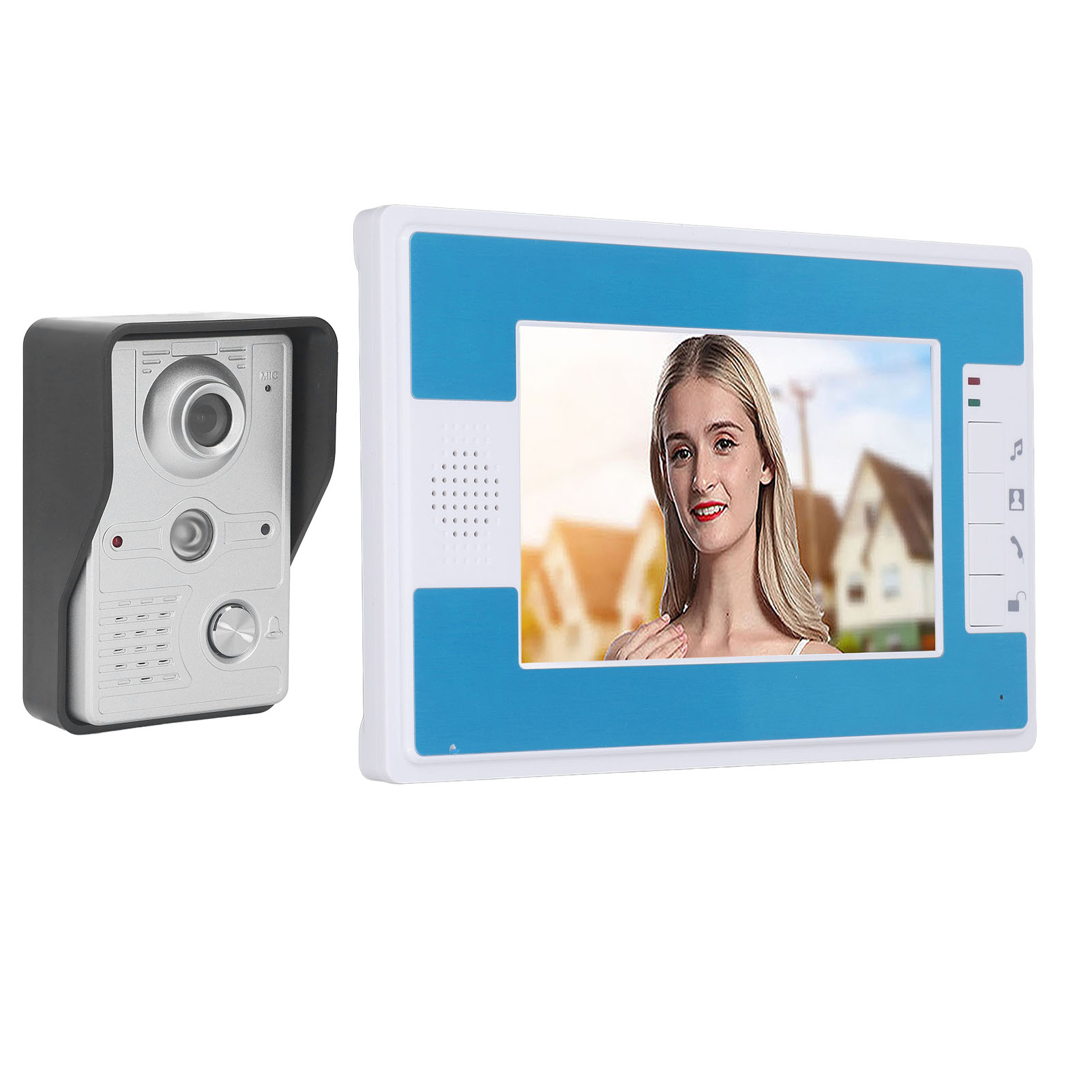 Intelligente Video-türsprechanlage Mit Monitor, Digitales Türsprechanlagen-set Für Zuhause, Überwachungskamera, 110–240-v-netzteil, Eu-stecker, Sicherheitssystem Für Wohngebäude