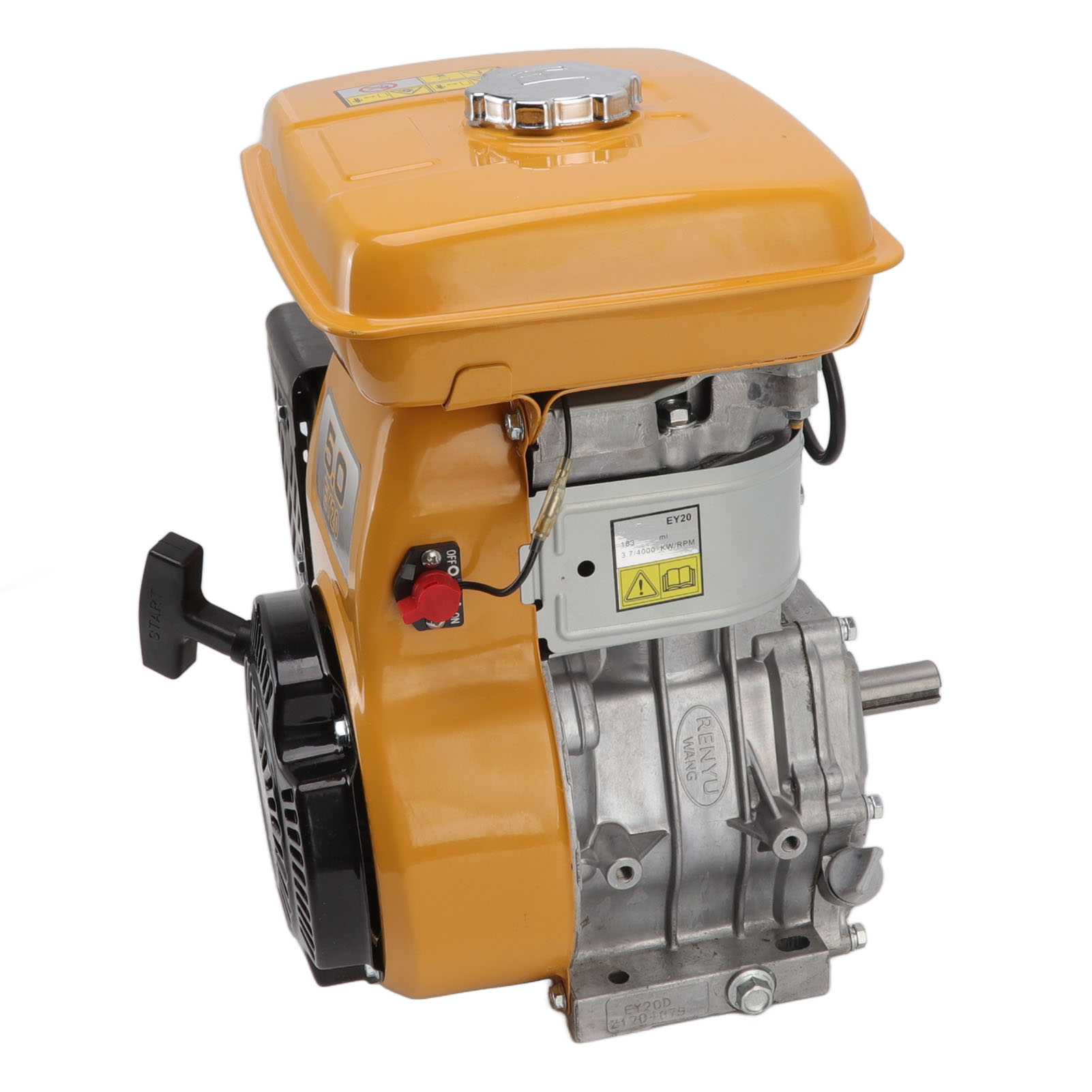 3,7 Kw 183cc 5ps Benzingenerator, Einzylinder-viertaktmotor, Luftgekühlt, Tragbarer Benzingenerator, Robuster Motor Für Den Hausgebrauch Und Den Außeneinsatz.