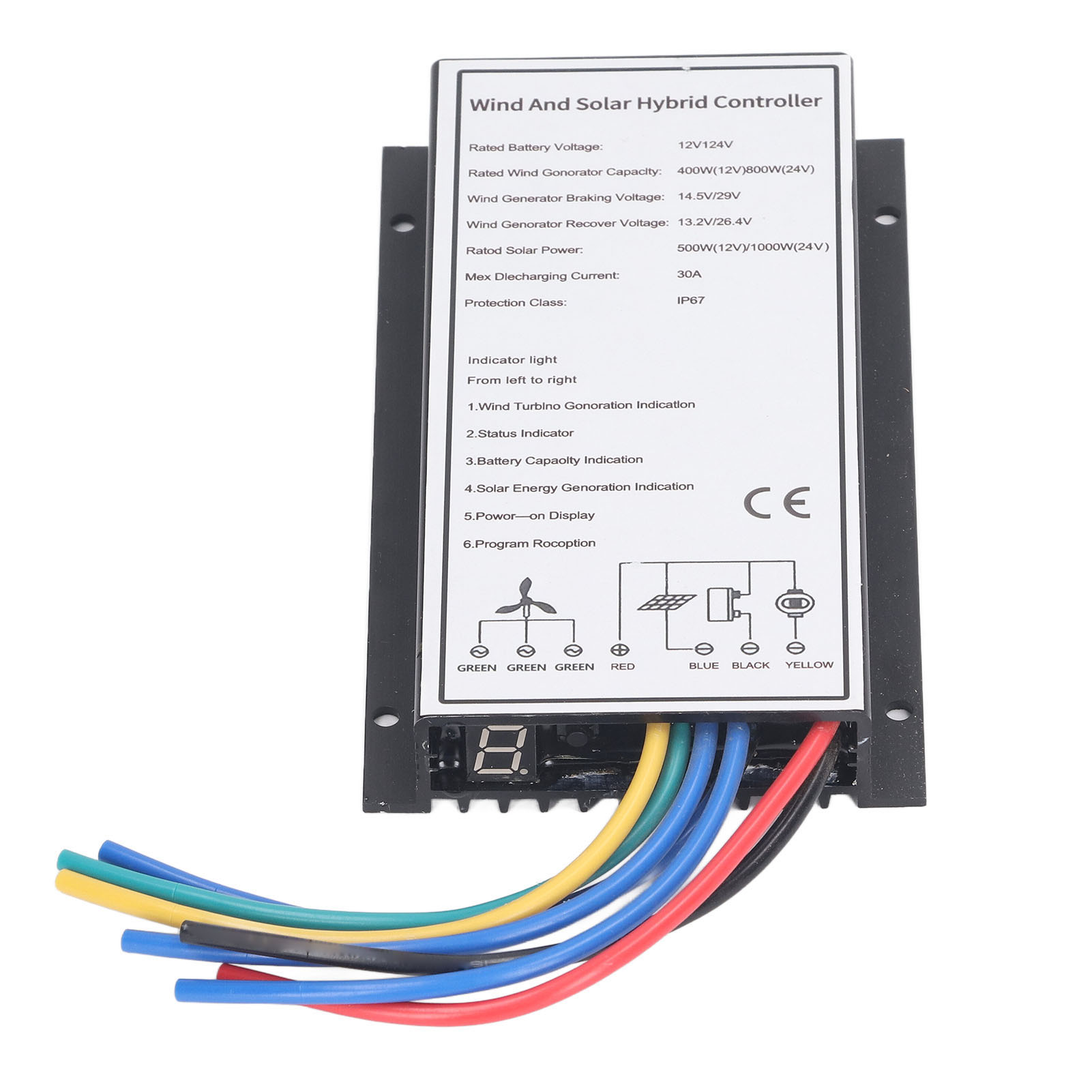 30-a-hybrid-wind-solar-regler, Mct-laderegler Für 800-w-windkraftanlage Und 1000-w-solarmodul, Gemischtes Managementsystem Für Netzunabhängige Standorte