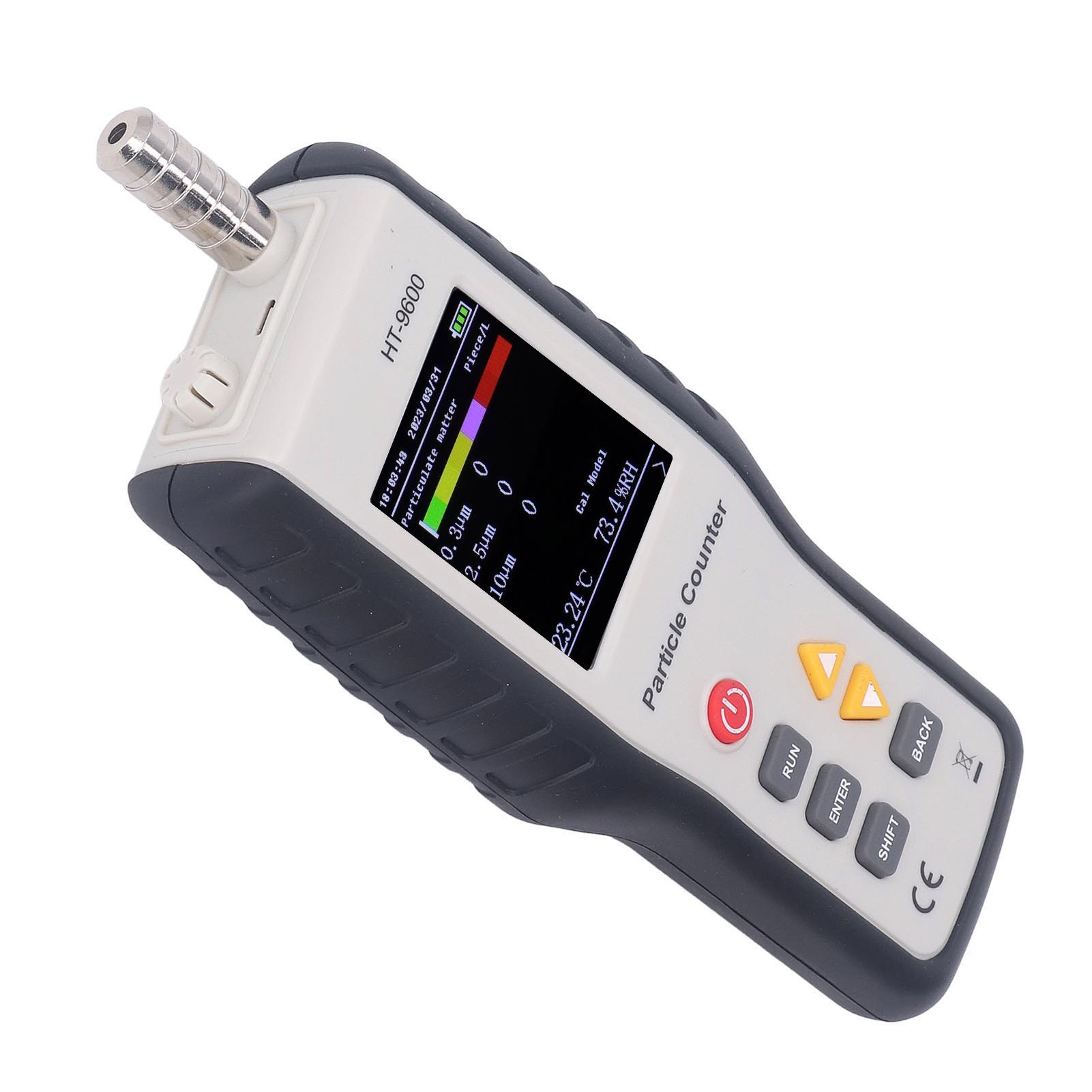 Tragbarer 6-in-1-luftqualitätsdetektor, Temperatur- Und Feuchtigkeitsmesser, Sensor Für Zuhause, Büro Und Schule, 100–240 V Eu-stecker